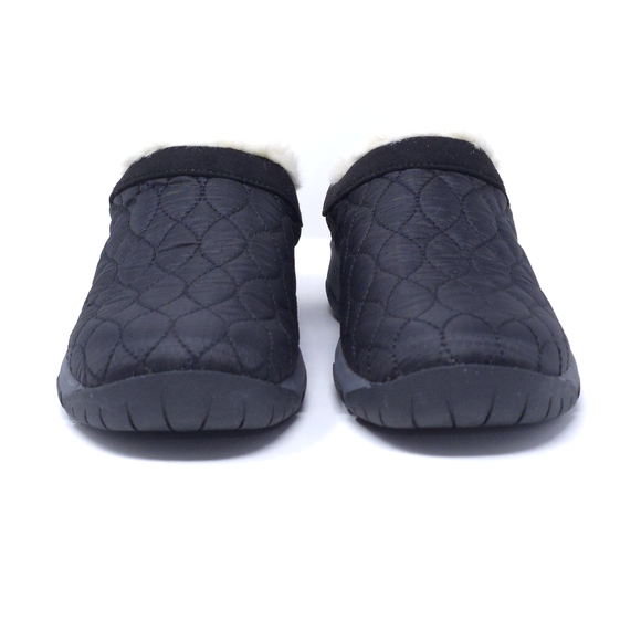 Easy Spirit Wimmy Black Shearling Quilted Clogs 7.5M Cozy Winter Mules - Picture 3 of 9